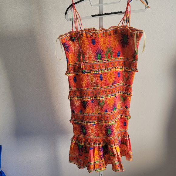 FARM Rio Dresses & Skirts - FARM Rio Vibrant Orange Midi Dress